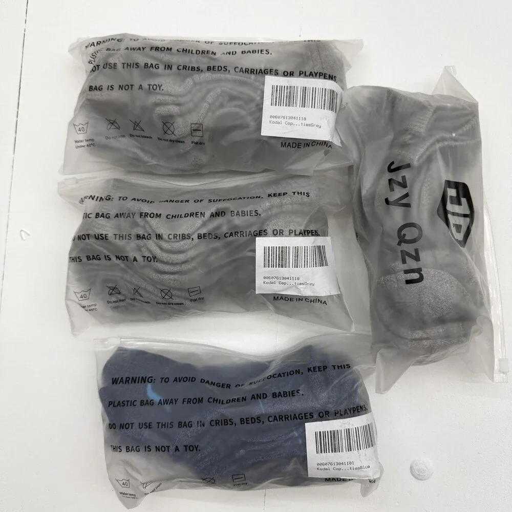 Jzy Qzn Socks Mens One Size Gray Navy Athletic Crew 24 pack Lot Everyday